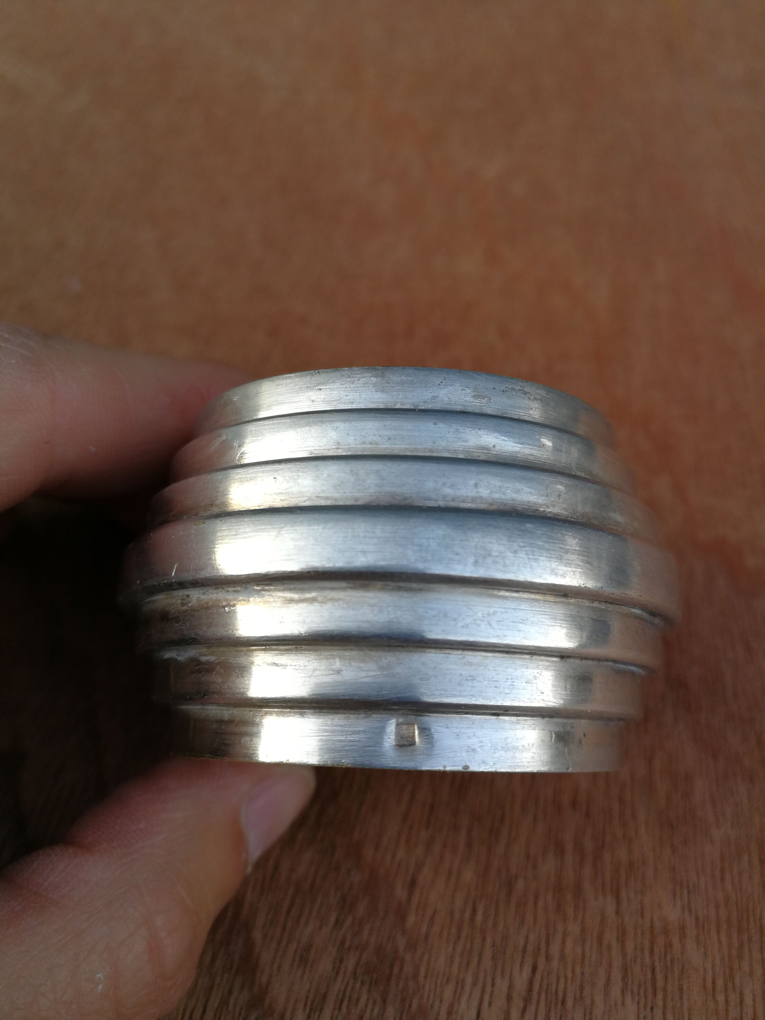 Towel ring silver metal