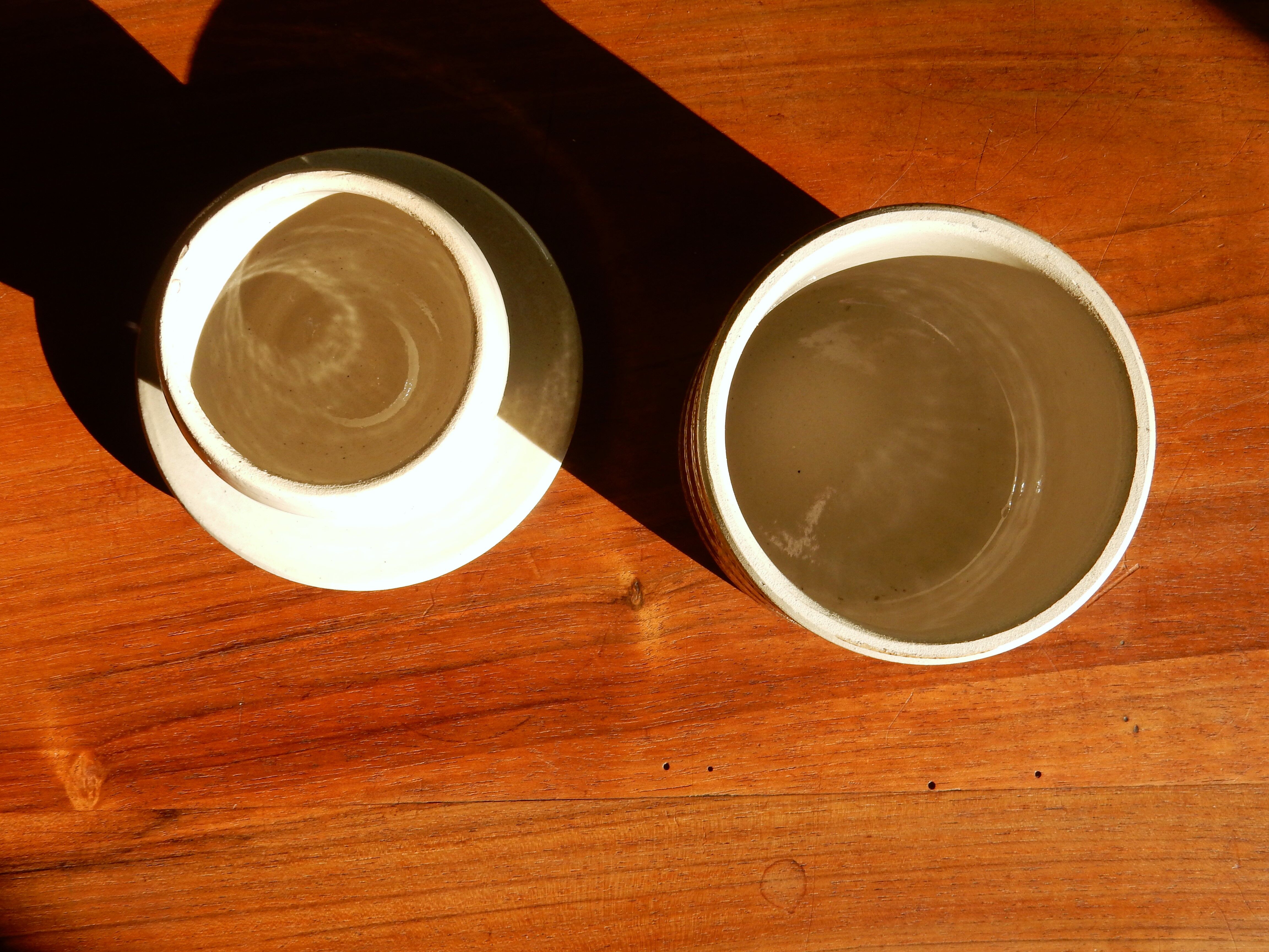 Vintage butter dish in Berry stoneware