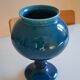 Vase bleu céramique craquelé  H : 28 cm