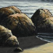 Large Oil on Marine Canvas signed F. Carbu – 20th