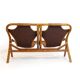 Rohe Noordwolde, bamboo and leather bench, 1970s.