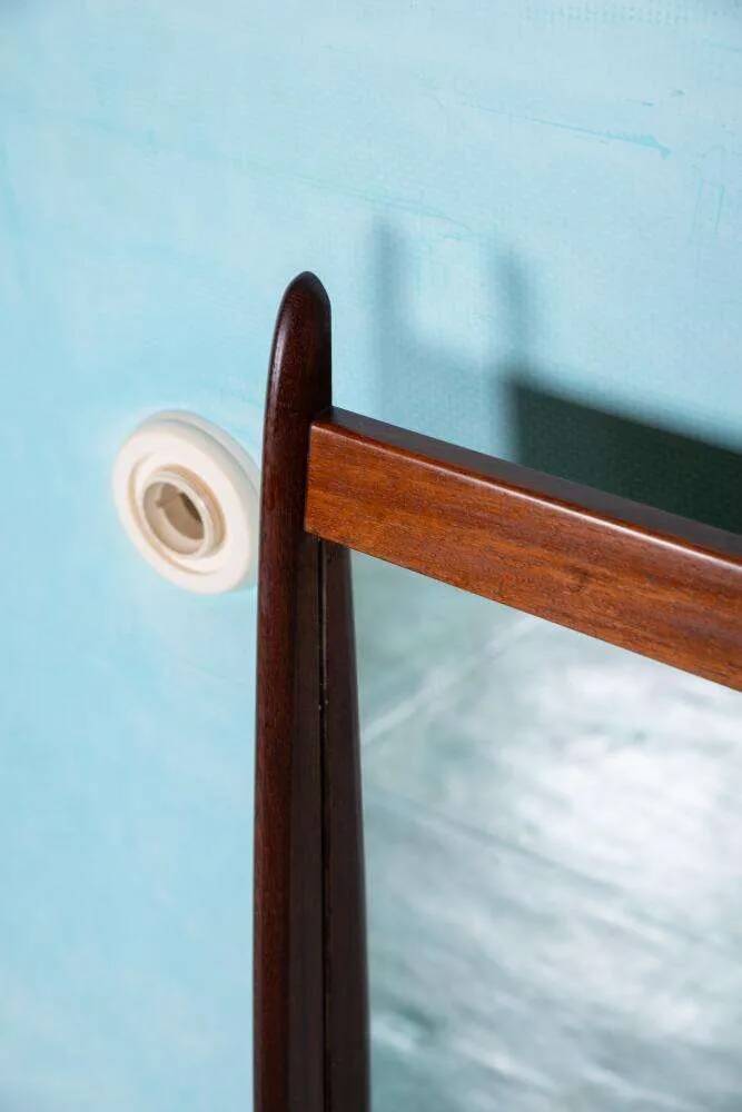 Scandinavian teak mirror from the 1960s.