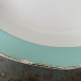 Hollow dish and saucière ceranord frsnce in semi white porcelain and vintage and collector's mint