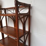 Bibliotheque buffet en bambou et rotin vintage
