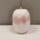 Table lamp in white and rose coloured glass designed by Michael Bang and manufactured by Holmegaard.