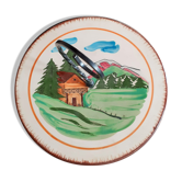 Plateau à fromages vintage à motif montagne fait main