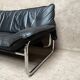 Vintage sofa by Johan Bertil Häggström for Ikéa in leather and chrome metal 1970