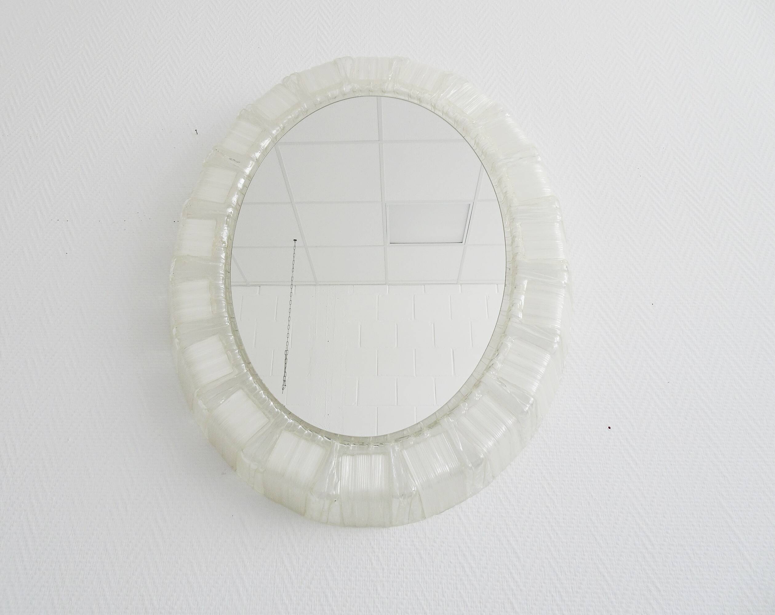 Illuminated mirror acrylic glass - mid century wall decoration