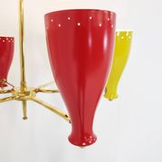 Mid century coloured chandelier, 1950s