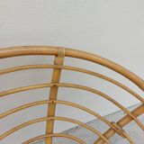 Loveuse vintage rattan armchair 1950