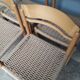 Serie 4 chairs wood and rope ep 1970/80 design