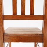 Wooden geometric chair , France ca. 1940
