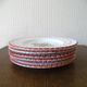 Kg luneville "reverber" 6 pierced plates antique earthenware flowers ø14.5 cm
