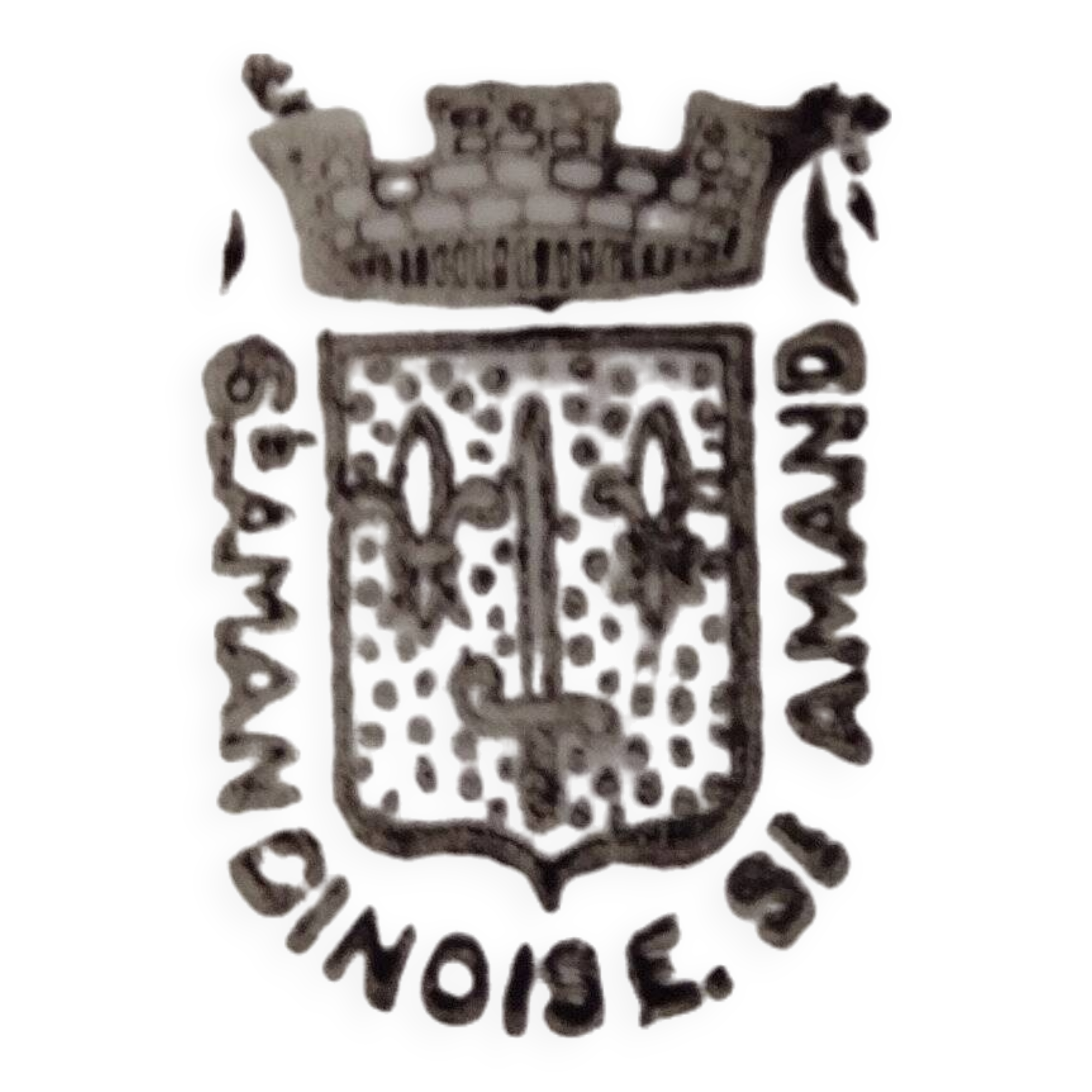 6 St Amandinoise two-tone flat plates