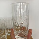Set 10 verres orangeade cristal taillé