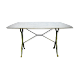 Old bistro table with marble large size 6 seats