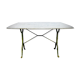 Table bistrot ancienne avec marbre grande taille 6 couverts