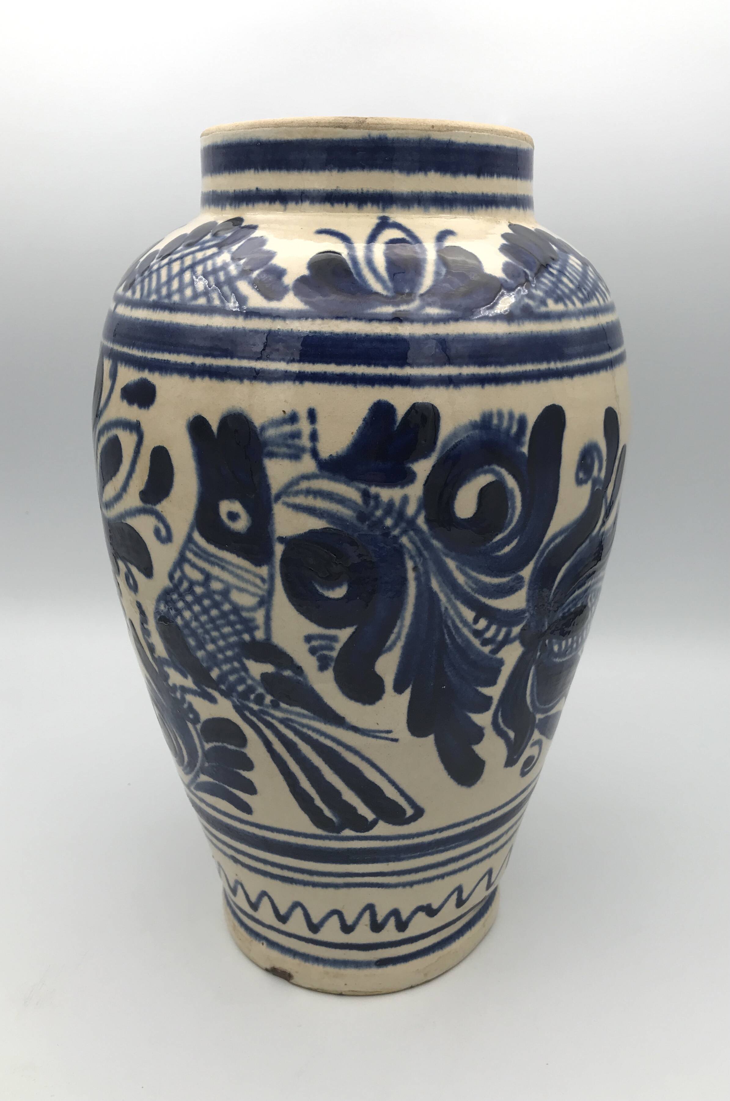 Vintage korond glazed terracotta pottery vase