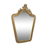 Vintage gilded wooden mirror 30x15cm
