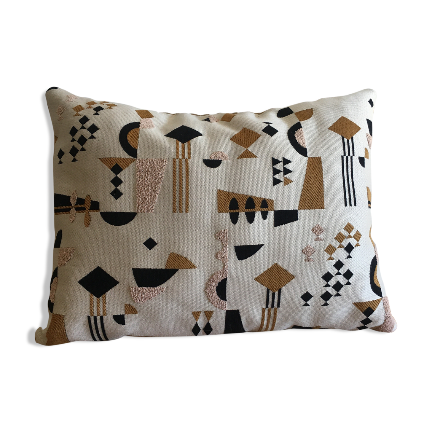 Rectangular cushion with patterns
