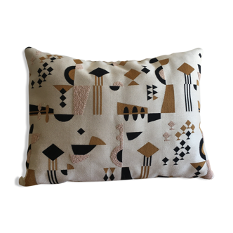 Rectangular cushion with patterns