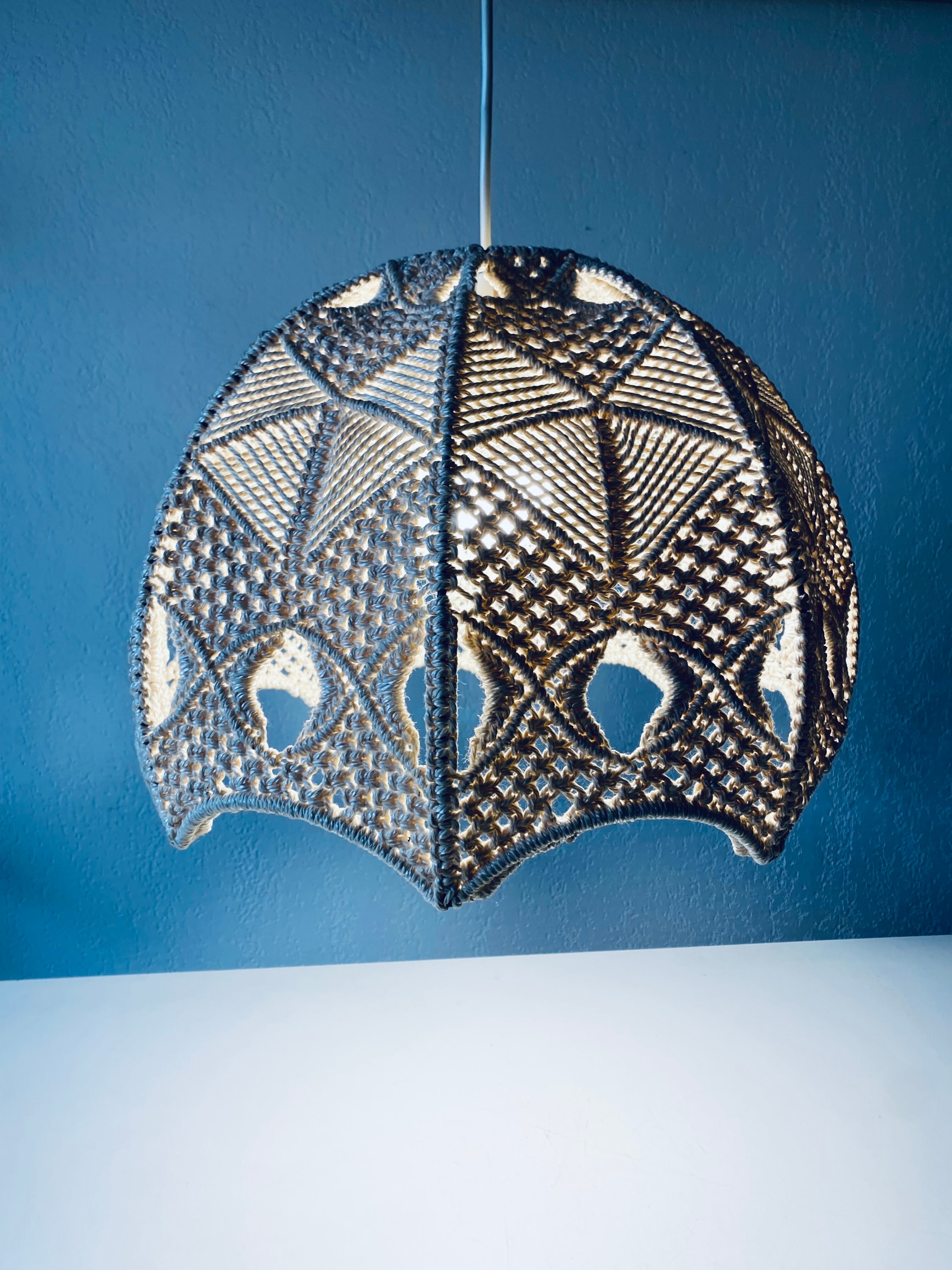 Bohemian macramé pendant light