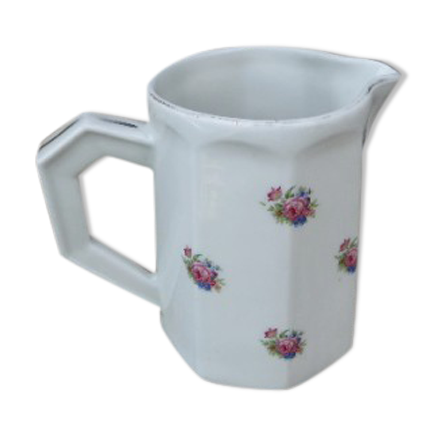 Pitcher Pillivuyt Mehun france ceramic patterns florets