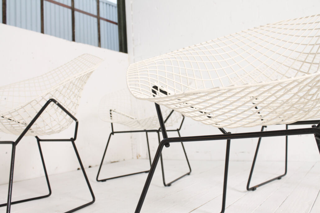 Set of 4 Diamond chairs by Harry Bertoia for Knoll International