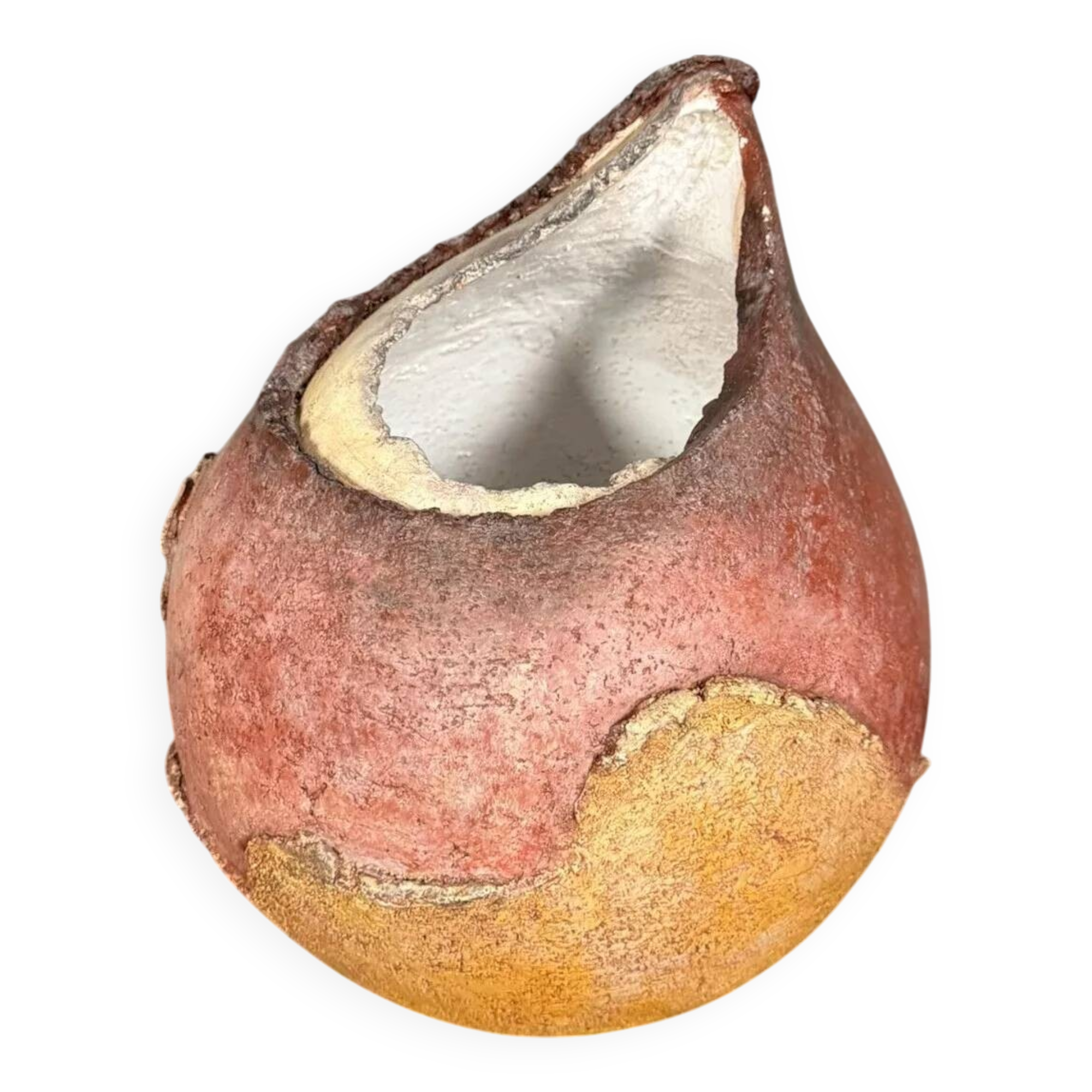 Free form polychrome ceramic sculpture 1970s