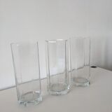 Octagonal glass vase