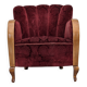 1960s, Danish armchair, cherry-red furniture velour.
