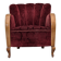 1960s, Danish armchair, cherry-red furniture velour.
