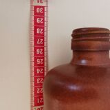 bottle, vase, soliflore in brown glazed stoneware