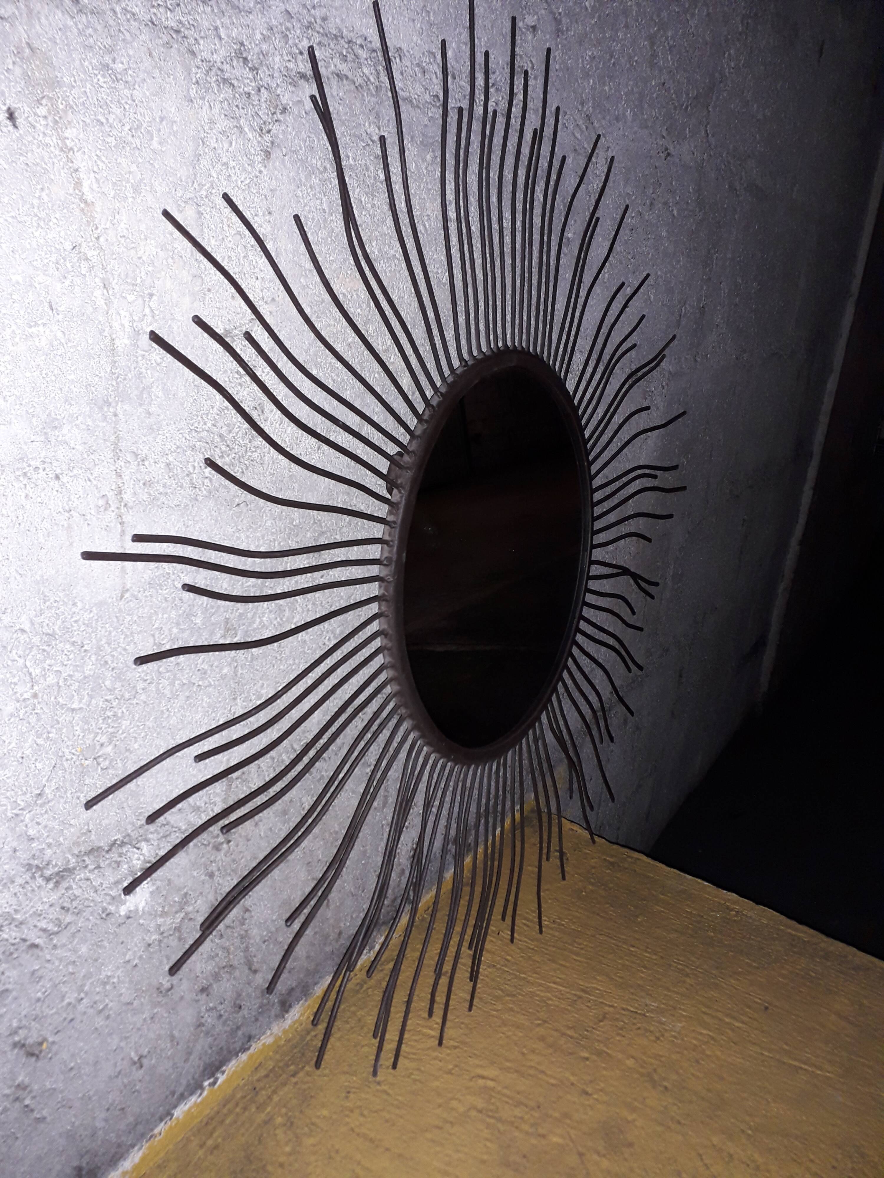 Sun metal mirror 72x72cm