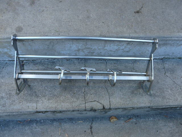 Wall coat rack / Art Deco hat in chrome metal