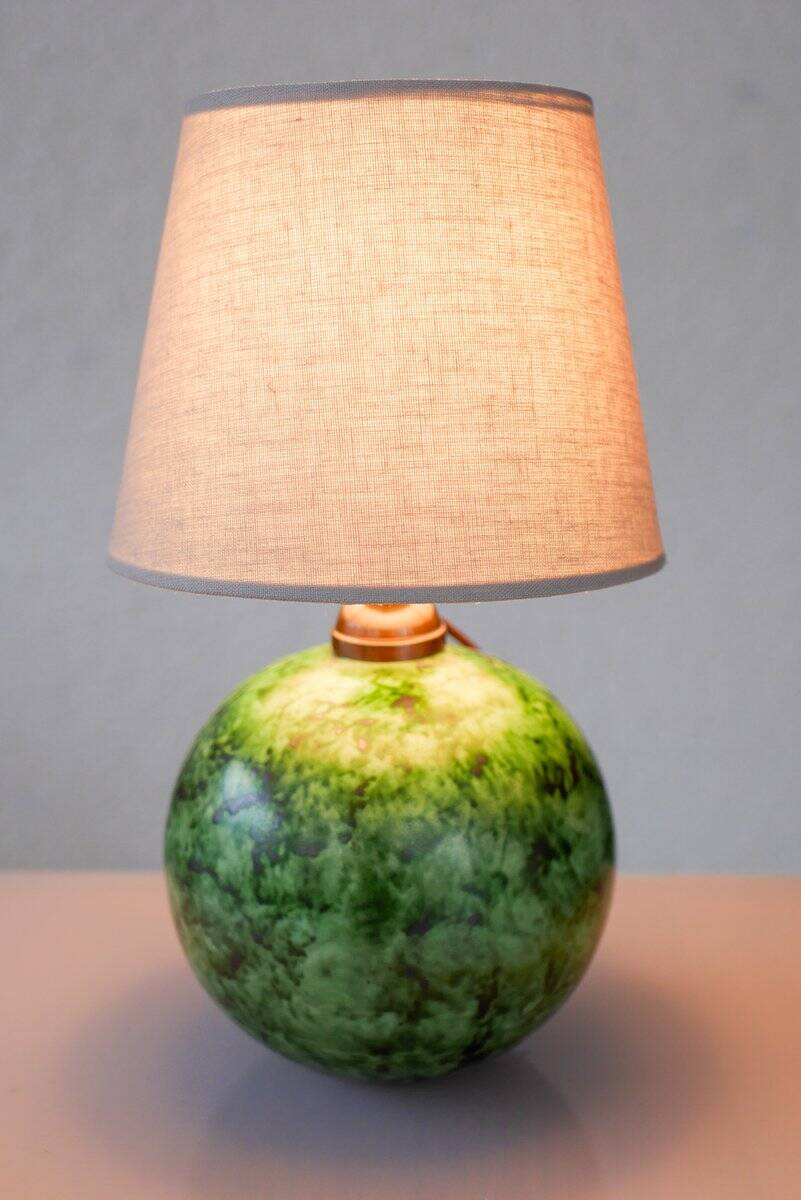 Scandinavian Art Deco table lamp in ceramic by Erik Mornils for Nittsjö, 1930s