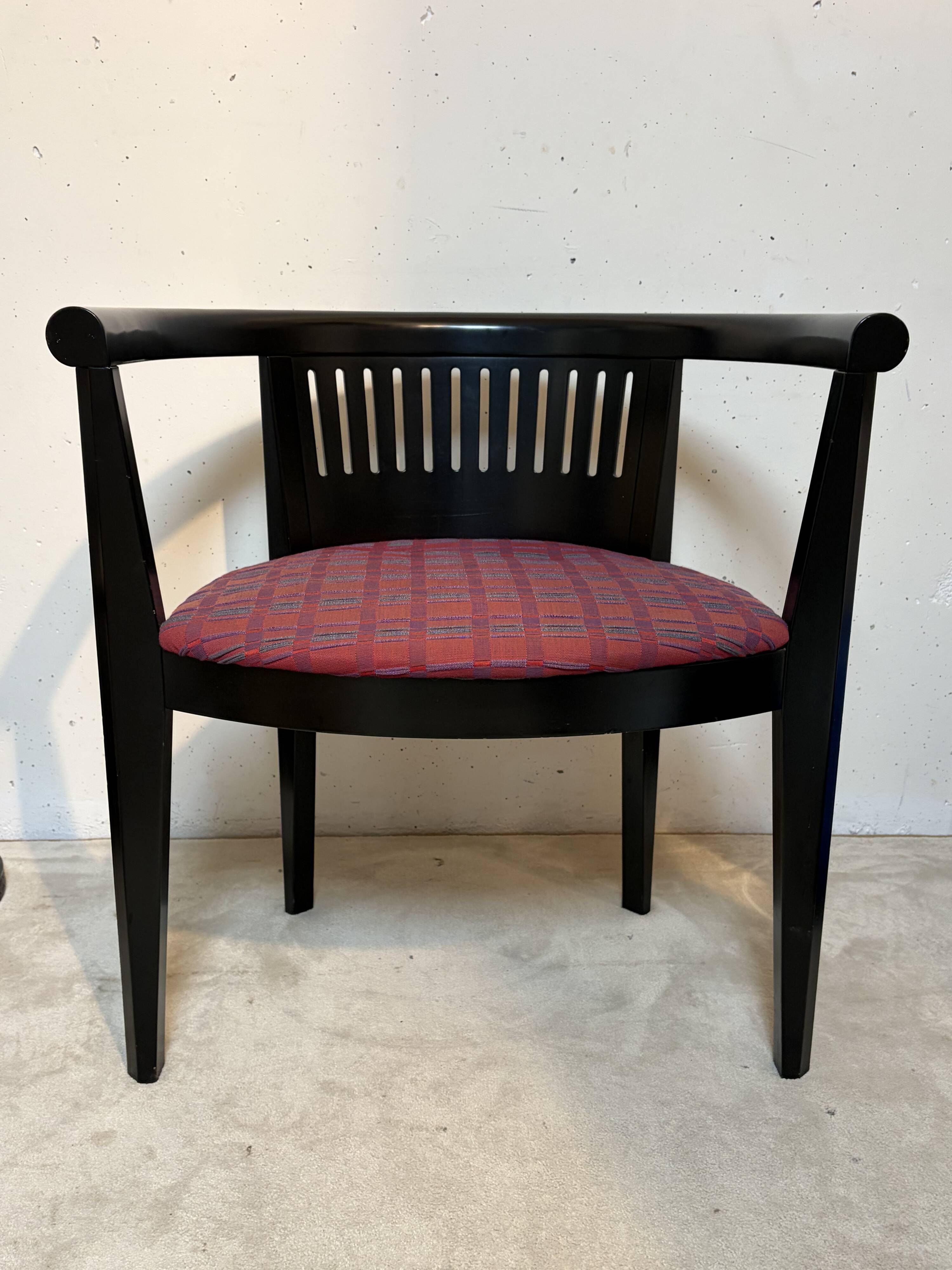 Black lacquered armchair