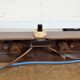 Industrial Brown Bakelite Wall Light with Milk Glass, 1950s