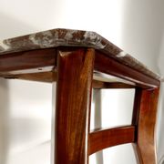 Italian Midcentury Console In Mahogany And Marble