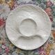 6 vintage Gien white slip earthenware artichoke plates
