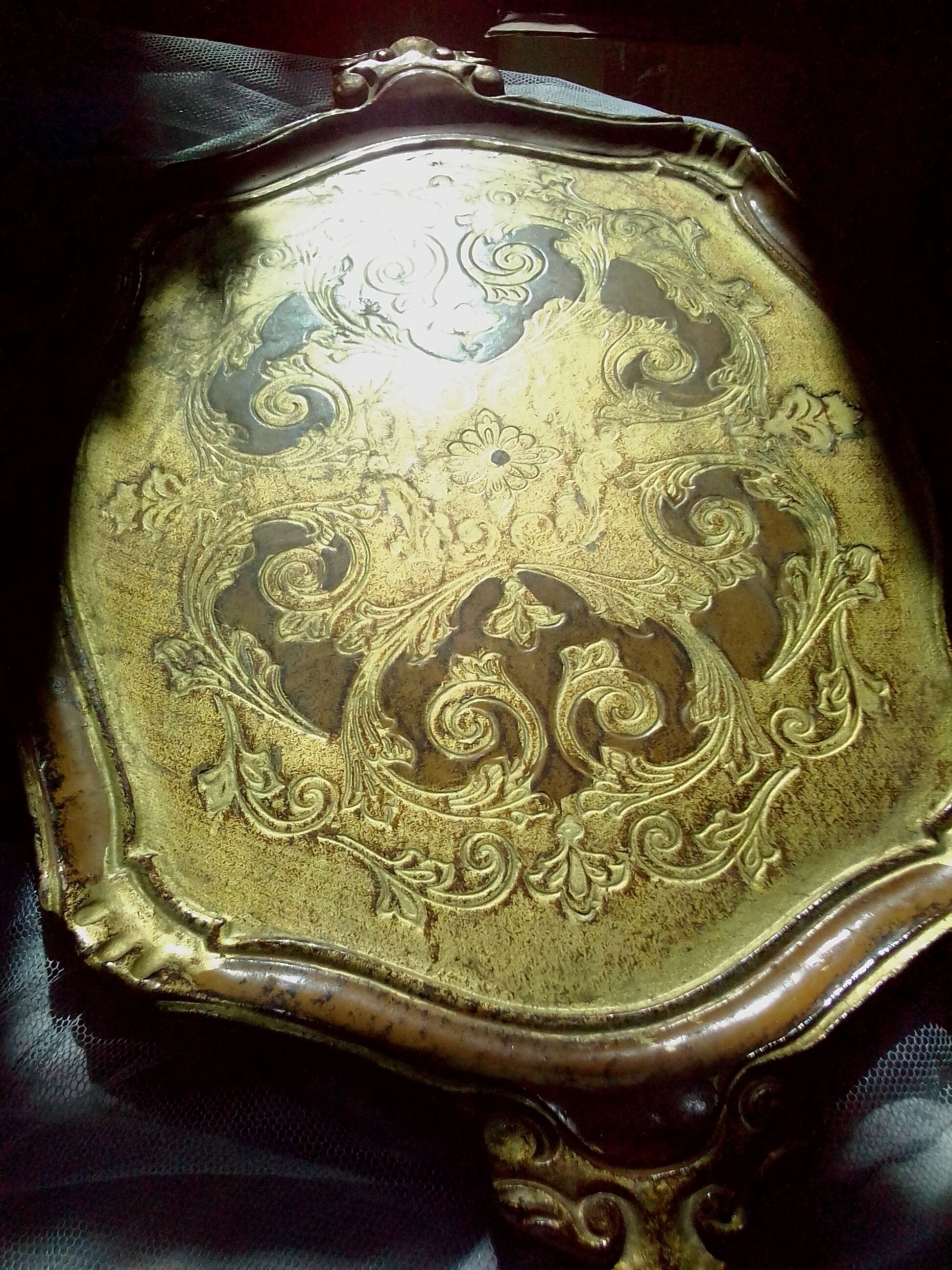 Venetian gilded wooden tray