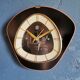 Horloge formica vintage pendule murale silencieuse "SMI noir orange"