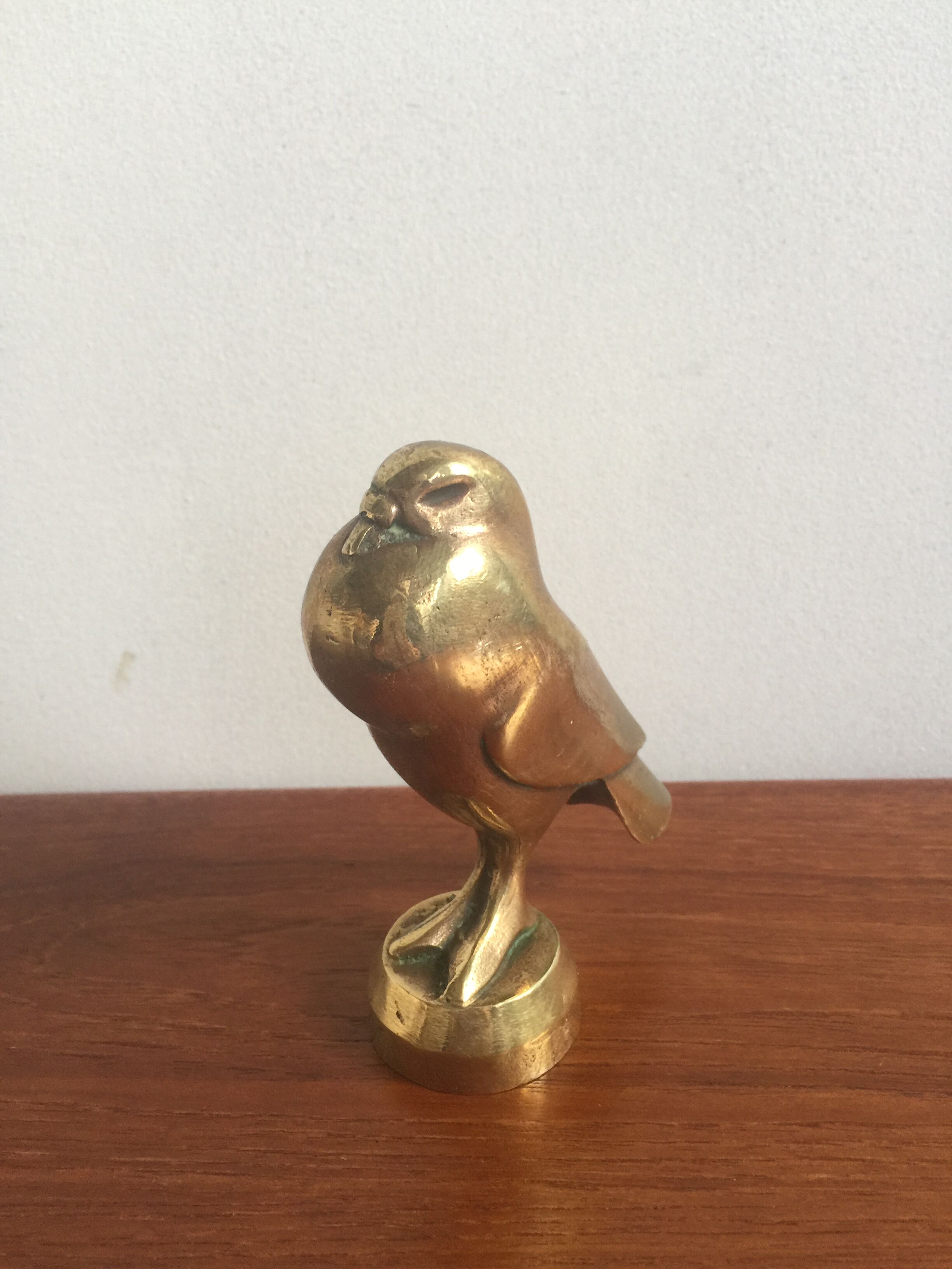 Brass paperweight press falcon design