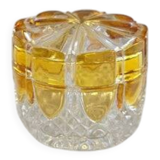 Amber and transparent crystal box Val Saint-Lambert Art Deco