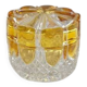 Amber and transparent crystal box Val Saint-Lambert Art Deco