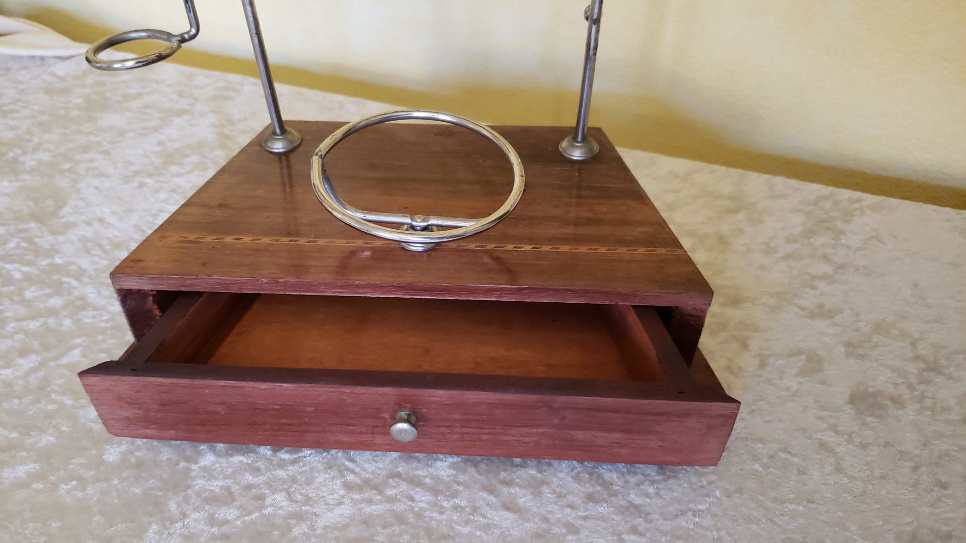 Table barber with mahogany mirror and chrome 1940