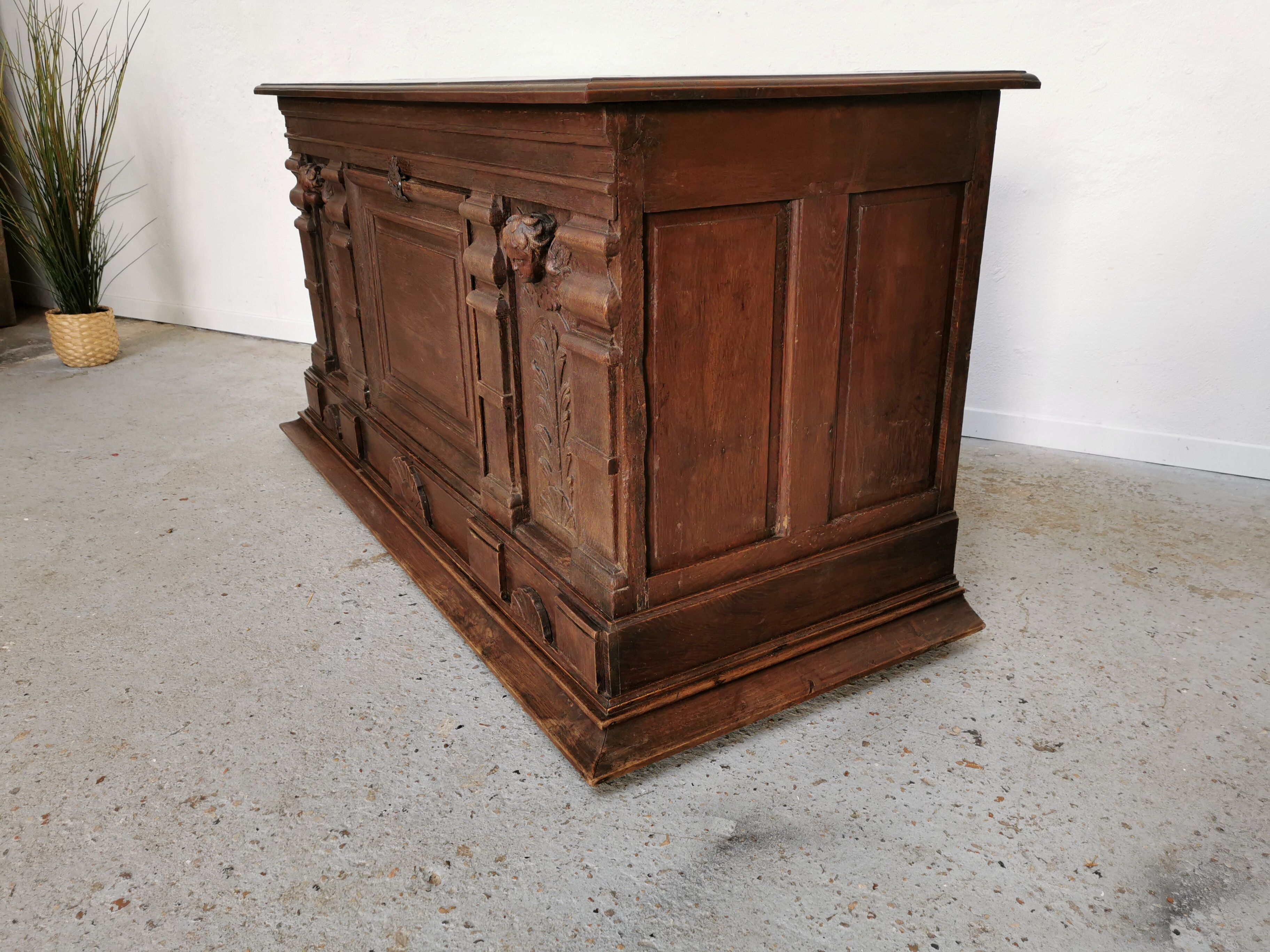 Oak office counter