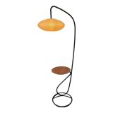 Floor lamp (lamp & table) in tubular steel, ca 1960