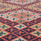 Handmade Vintage Kilim Runner Rug, Geometric Tribal Design 300 × 147 cm