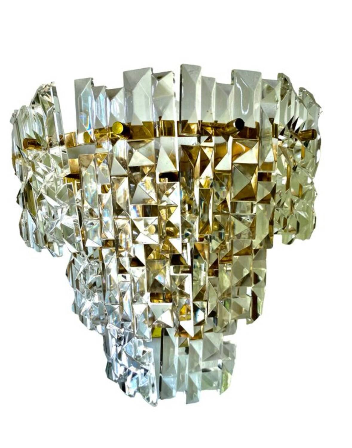 Kinkeldey crystal glass wall lamp, Austria 1970